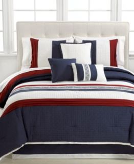 Navy Yard 8 Piece Reversible Bedding Ensembles   Bed in a Bag   Bed & Bath
