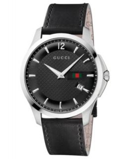 Gucci Watch, Mens Swiss G Timeless Dark Brown Leather Strap 40mm YA126303   Watches   Jewelry & Watches