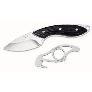 Buck 195/499 Mini Alpha Hunter Combo with PakLite Guthook (Black, 2 1/2 Inch Hunter 4 Inch guthook)  Hunting Fixed Blade Knives  Sports & Outdoors