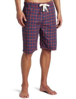 Bottoms Out Men's Sleepwear Woven Jam, Blue/White/Red Plaid, Small at  Mens Clothing store