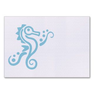 Aqua Turquoise Seahorse Wedding Table Place Cards Business Card Templates