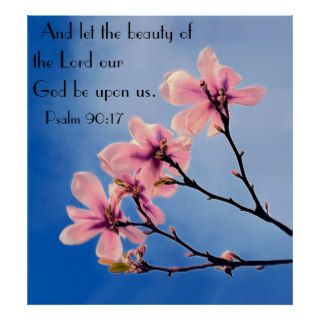 Lord our God bible verse Psalm 9017 Posters