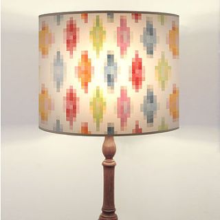 handmade pixel ikat syle drum lampshade by daniel croyle
