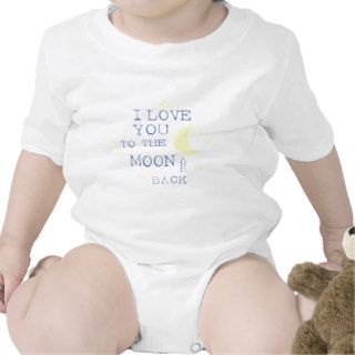 I Love You to the Moon and Back Quote   Blue Tee Shirts