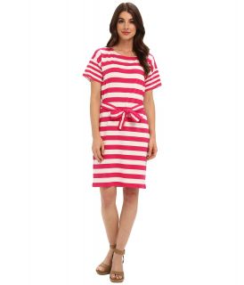 Jones New York Boat Neck Belted Dress Womens Dress (Pink)