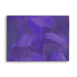 Purple Blue Flag Iris Flower Art Envelopes