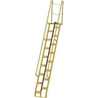 Vestil Alternating-Tread Stairs — 14 Steps, 68° Step Angle, Model# ATS-10-68  Tread Stairs