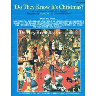 'Do They Know It's Christmas? Sheet Music M. Ure and B. Geldof Books
