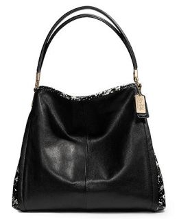 COACH MADISON SMALL PHOEBE IN TWO TONE PYTHON EMBOSSED LEATHER   Handbags & Accessories