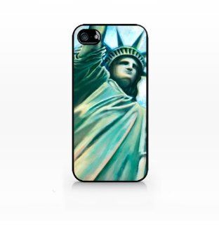Statue of Liberty   Flat Back, iphone 4 case, iPhone 4s case, Hard Plastic Black case   GIV IP4 192 BLACK Cell Phones & Accessories