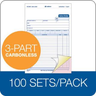 Adams Business Forms 5.67 x 8.50 3 Part Carbonless Sales Order Book