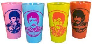 The Beatles Sgt Pepper Pub Beer Pint Glass Set 4 Kitchen & Dining