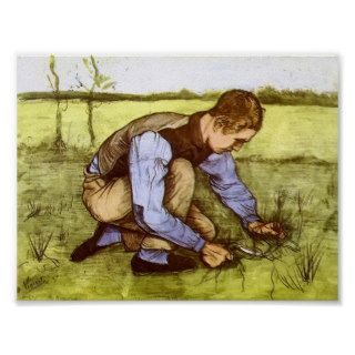 Van Gogh   Boy Cutting Grass with a Sickle Posters