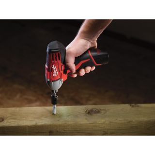 Milwaukee Cordless Impact Driver — 12 Volt, 1/4in. Hex, Model# 2450-22