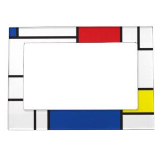Mondrian Minimalist De Stijl Modern Art  Frame Magnetic Picture Frame