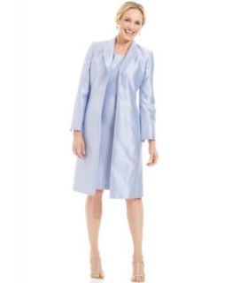 Le Suit Plus Size Shantung Coat & Sleeveless Dress   Suits & Separates   Plus Sizes