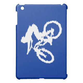 Blue and White Mountain Bike iPad Mini Cases