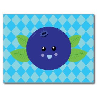 Cute Blueberry Post Cards