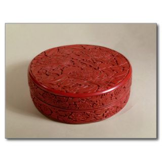 Red lacquer box decorated with peonies, 1426 27 postcards