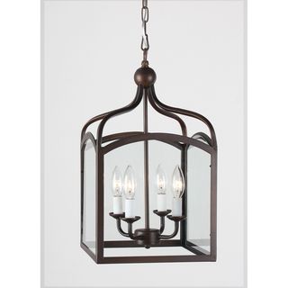 Ashley Antique Copper 4 light Foyer Hanging Lantern Chandeliers & Pendants