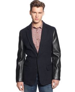 DKNY Jeans Jacket, Faux Leather Sleeve Blazer   Blazers & Sport Coats   Men