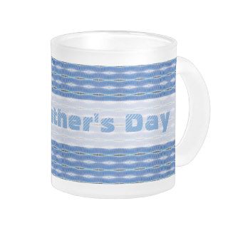 happy fathers day light blue pattern coffee mugs