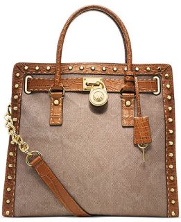 MICHAEL Michael Kors Hamilton Pick Stitch Studded Large North South Tote   Handbags & Accessories