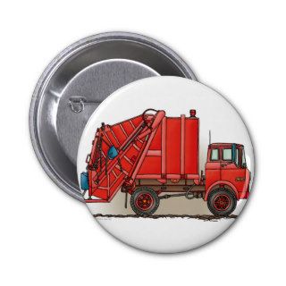 Red Garbage Truck Pins
