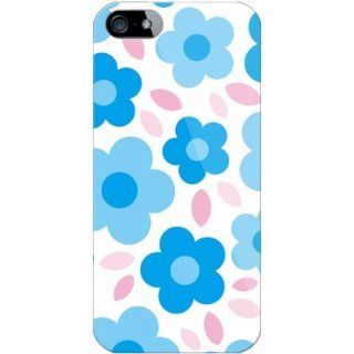 SECOND SKIN Flower Pop White~Blue (Clear)  iPhone 5 Case  ( Japanese Import ) SAPIP5 PCCL 201 Y192 Cell Phones & Accessories