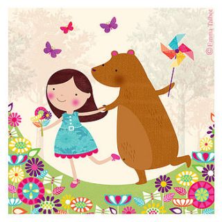 'a magical summer' art print for girls by the little brown rabbit