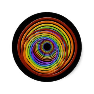 COLOR RAINBOW GRAPHICS WORMHOLE GAY LESBIAN PRIDE STICKERS