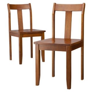 Dining Chair Threshold Dining Chairs   Chestnut   Set of 2