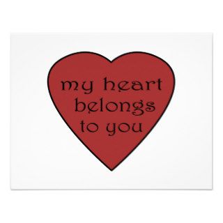 My Heart Belongs To You Personalized Invitations