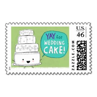 YAY for Wedding Cake Postage Stamp