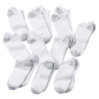 Hanes Womens P10 Red Label Low Cut Socks   White 5 9