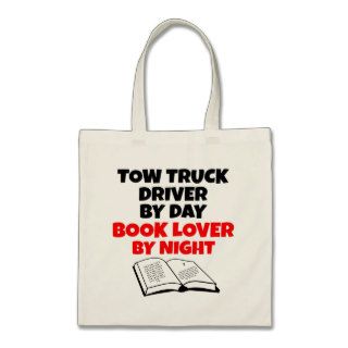 Book Lover Tow Truck Driver Canvas Bags