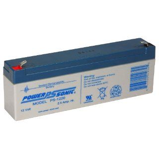 Powersonic PS 1220   12 Volt/2.5 Amp Hour Sealed Lead Acid Battery with 0.187 Fast on Connector Electronics