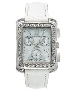 Charter Club Womens White Croc Leather Strap 47mm   Fashion Jewelry   Jewelry & Watches