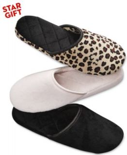 Charter Club Quilted Jersey Bow Slippers   Handbags & Accessories