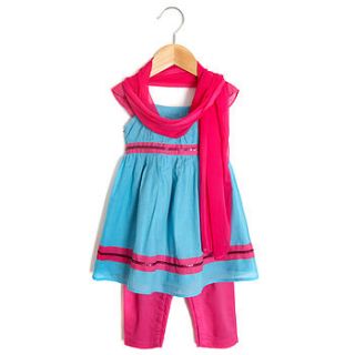 angelee three piece indian girl's outfit by frolic and cheer