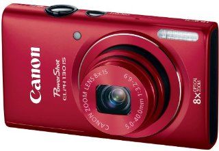 Canon PowerShot ELPH 130 IS 16.0 MP Digital Camera with 8x Optical Zoom 28mm Wide Angle Lens and 720p HD Video Recording (Red)  Point And Shoot Digital Cameras  Camera & Photo
