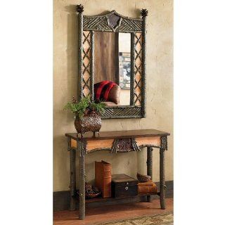Adirondack Pinecone Console Table and Mirror   Sofa Tables