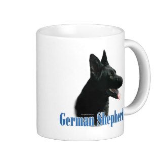 German Shepherd (black) Name Coffee Mugs