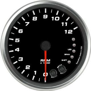 Speedhut 4 1/2" Tachometer Gauge 12K RPM Shift light (Pedestal Mount) Automotive