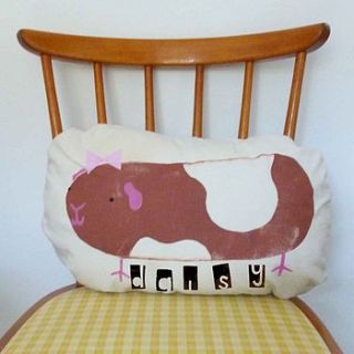 personalised children's girl guinea cushion by little dandies