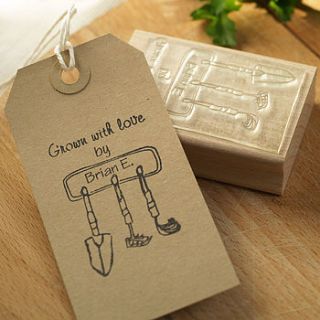 'home grown with love by' personalised stamp by this is pretty