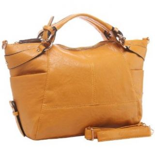 MG Collection SANIYA Adjustable Top Double Handle Black Slouchy Hobo Shoulder Bag Top Handle Handbags Shoes