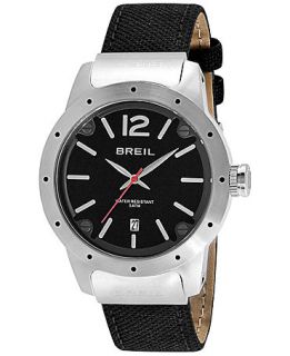 Breil Watch, Mens Black Fabric Strap 43mm TW1200   Watches   Jewelry & Watches