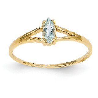 14k Aquamarine Birthstone Ring Jewelry