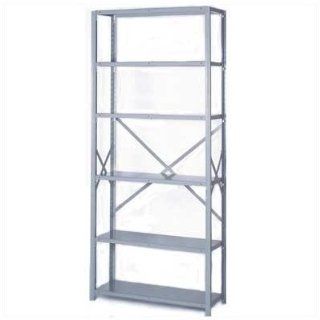 Lyon DD8348WS 8000 Series Closed Shelving Add On with 6 Wire Shelves, 48" Width x 24" Depth x 84" Height, Dove Gray